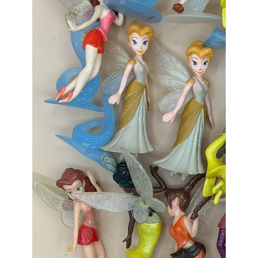 Disney Fairies Pixie Hollow Figure Lot of 27 Tinker Bell Queen Clarion Fawn